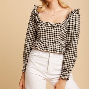 Lykke Wullf gingham Tess top